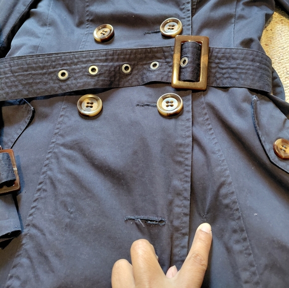 🌟Atmosphere Navy Blue Trench Coat Size S🌟 - Picture 8 of 16